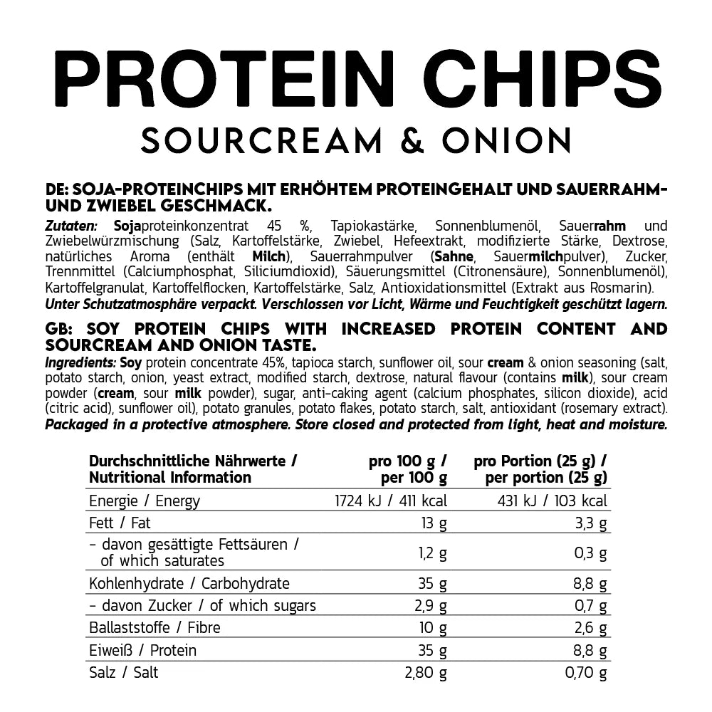 Inlead Protein Chips Sour Cream 50g MHD 04.25