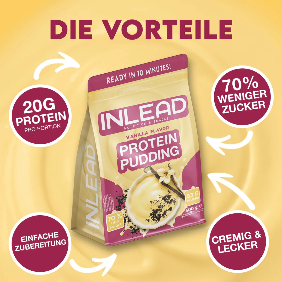 Inlead Protein Pudding 500g