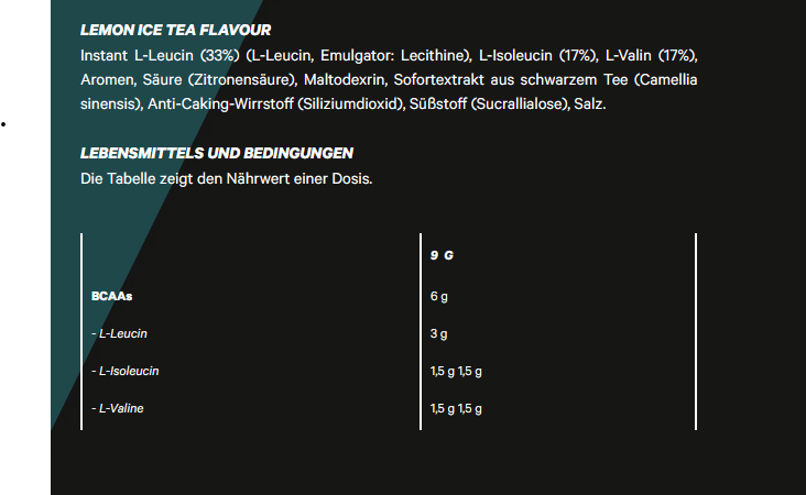 Empose Nutrition BCAA Powder 360g