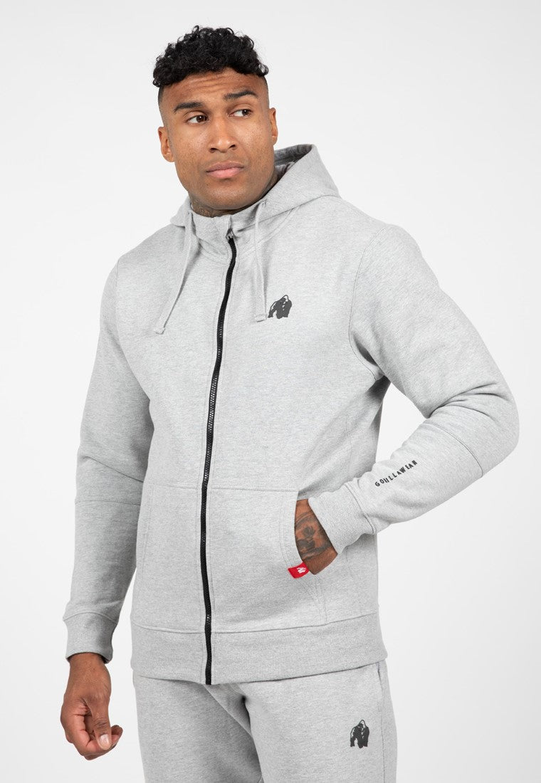 Gorilla Wear Leon Zipped Hoodie - Grau