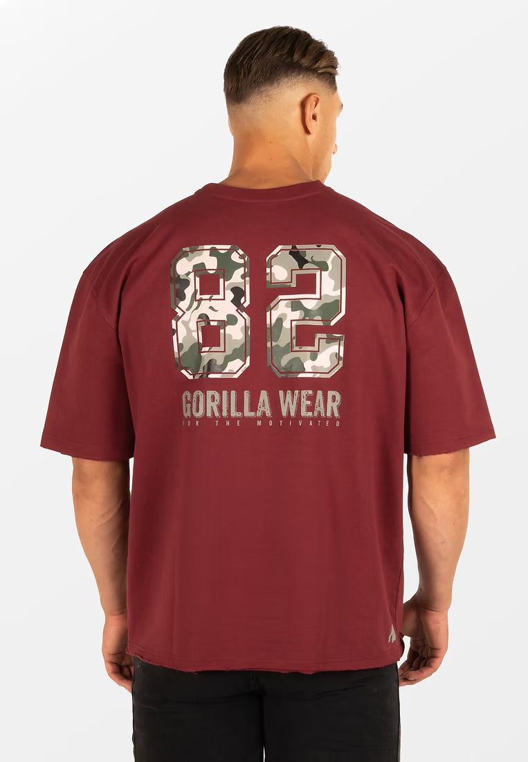 Gorilla Wear Callaway Oversized T-Shirt - Bordeaux