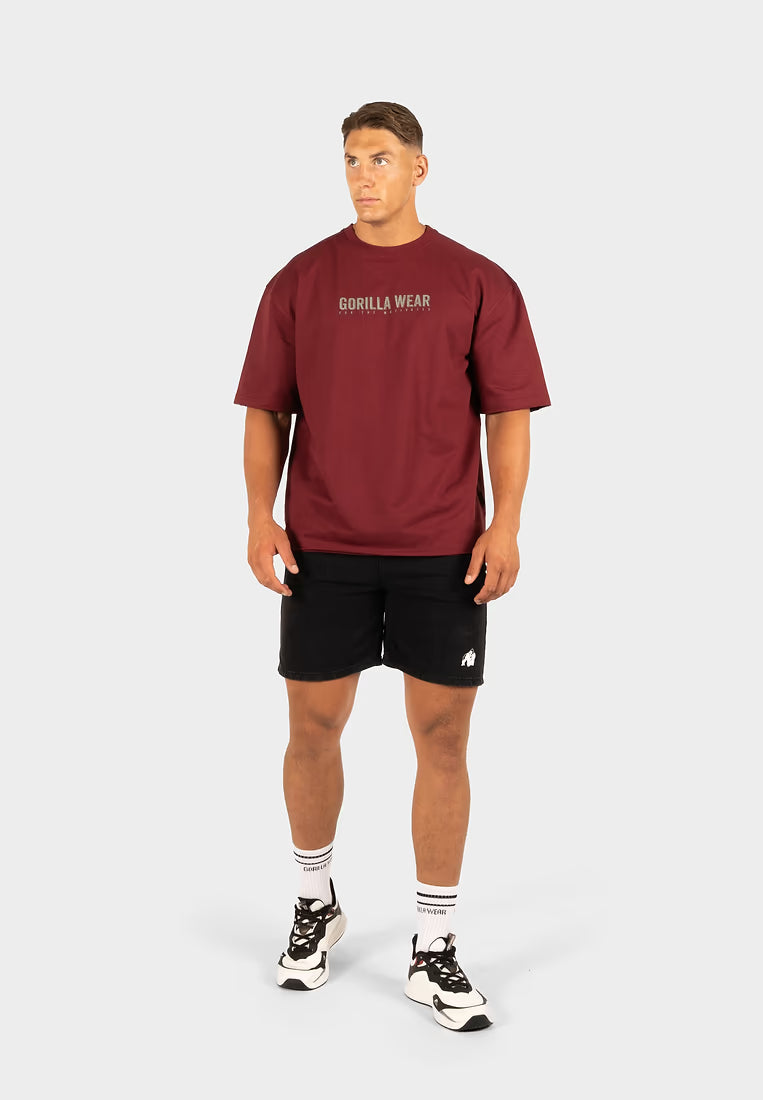 Gorilla Wear Callaway Oversized T-Shirt - Bordeaux