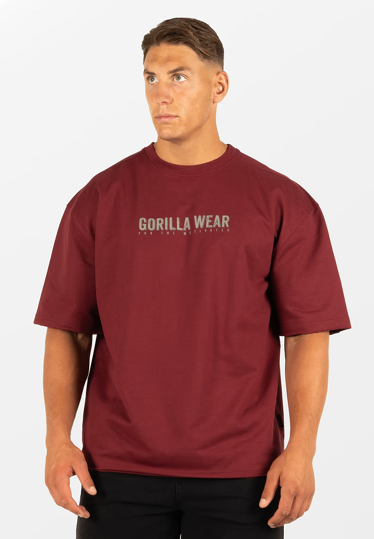 Gorilla Wear Callaway Oversized T-Shirt - Bordeaux
