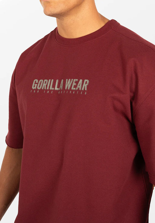 Gorilla Wear Callaway Oversized T-Shirt - Bordeaux