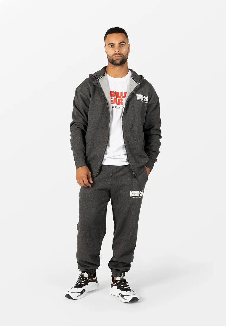 Gorilla Wear Classic Oversized Zipped Hoodie - Grau