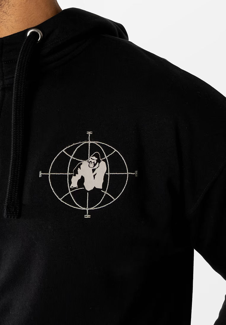 Gorilla Wear Scofield Zipped Hoodie - Schwarz