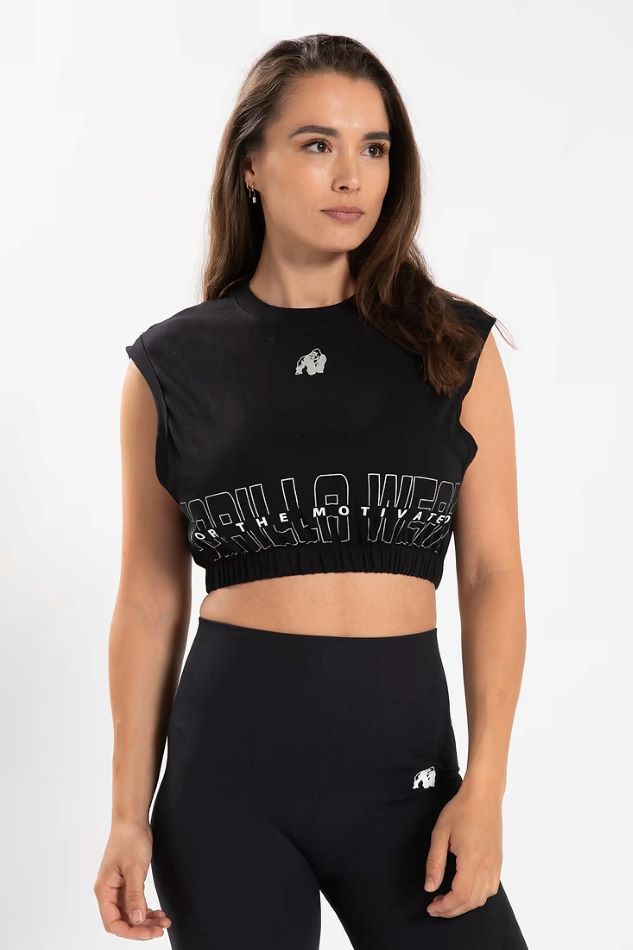 Gorilla Wear Albion Oversized Crop Top - Schwarz