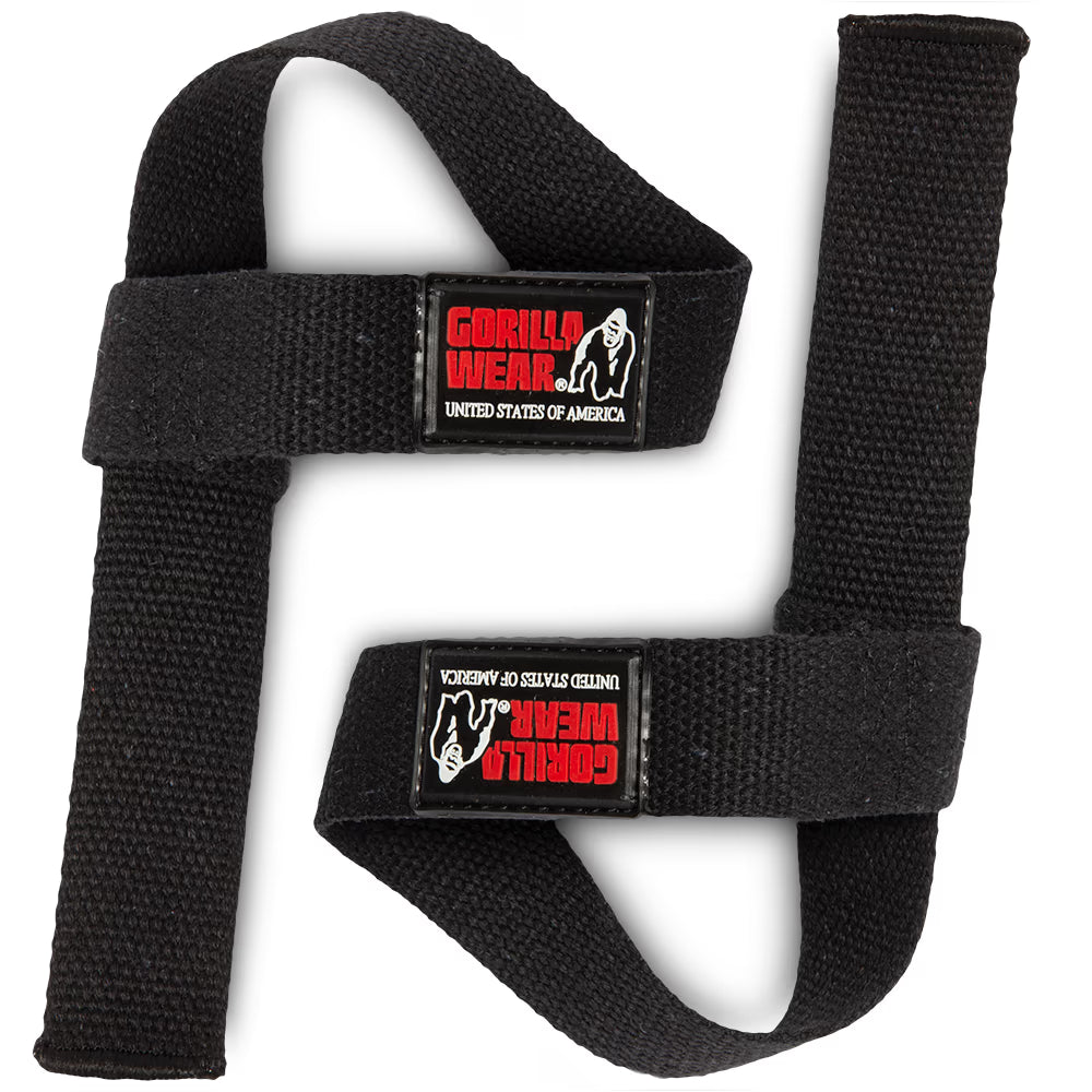Gorilla Wear Non Padded Lifting Straps - Schwarz
