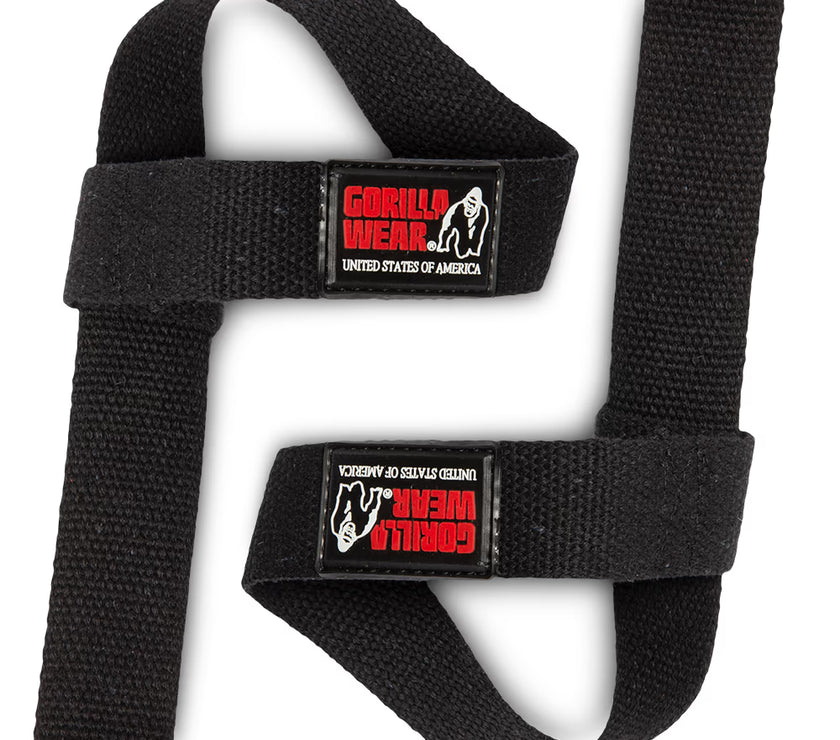 Gorilla Wear Non Padded Lifting Straps - Schwarz