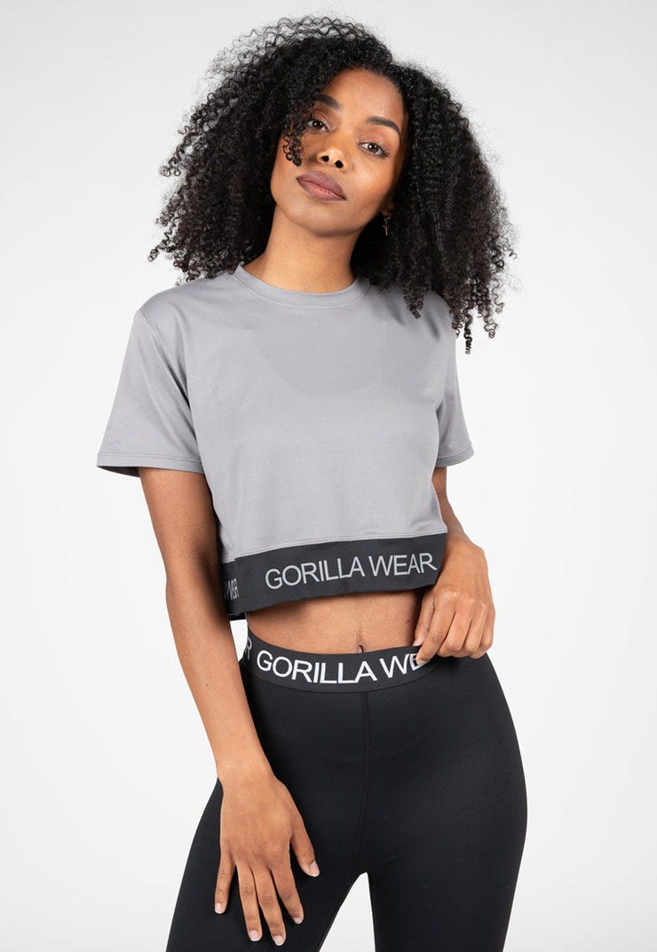Gorilla Wear Colby Cropped T-Shirt - Grau