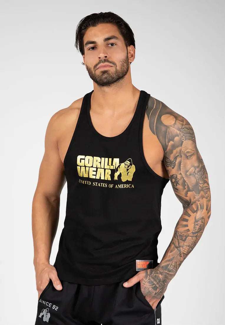Gorilla Wear Classic Training Tank Top - Schwarz/Gold