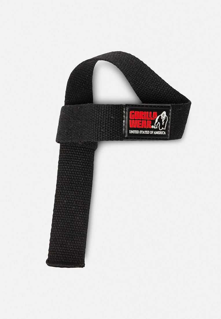 Gorilla Wear Non Padded Lifting Straps - Schwarz
