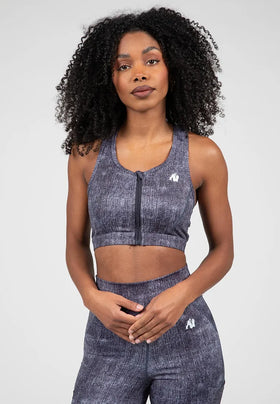 Gorilla Wear Camilla Sports Bra Blue Denim