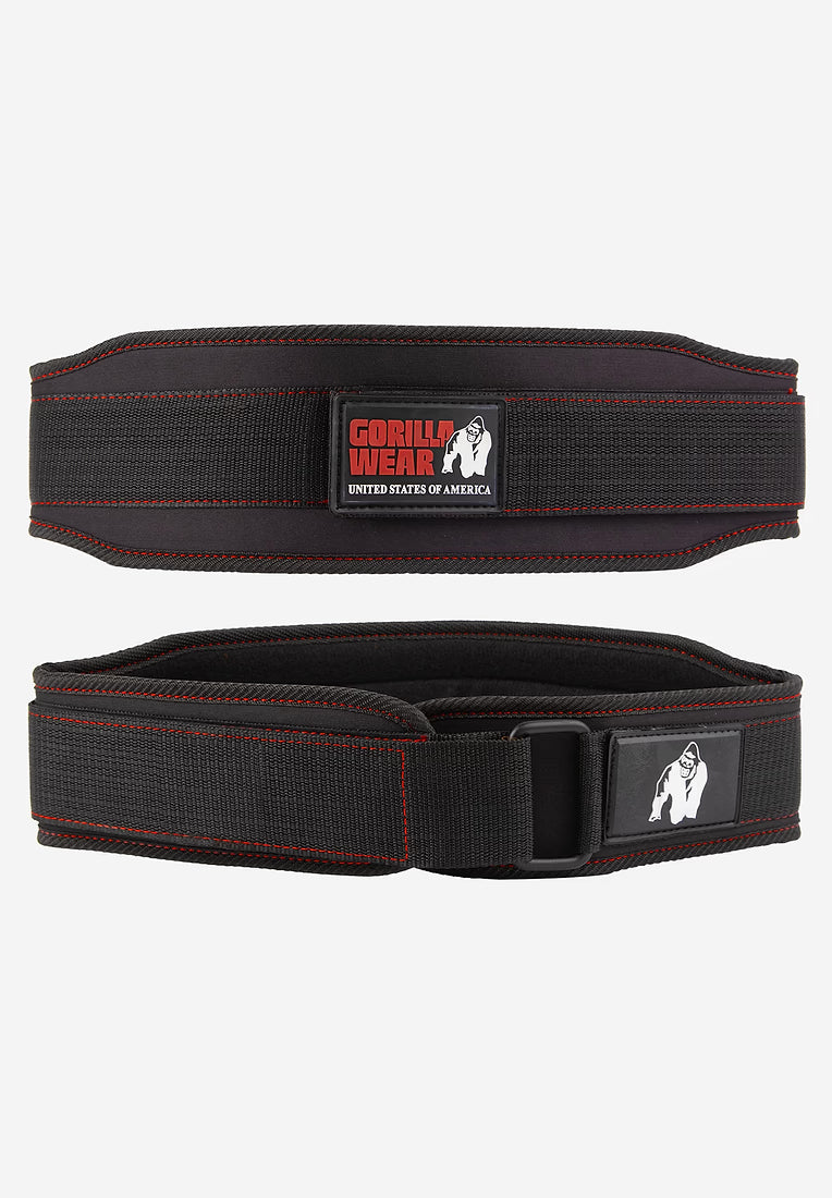 Gorilla Wear 4 Inch Womens Lifting Belt - Schwarz/Rot