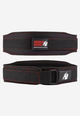 Gorilla Wear 4 Inch Womens Lifting Belt - Schwarz/Rot