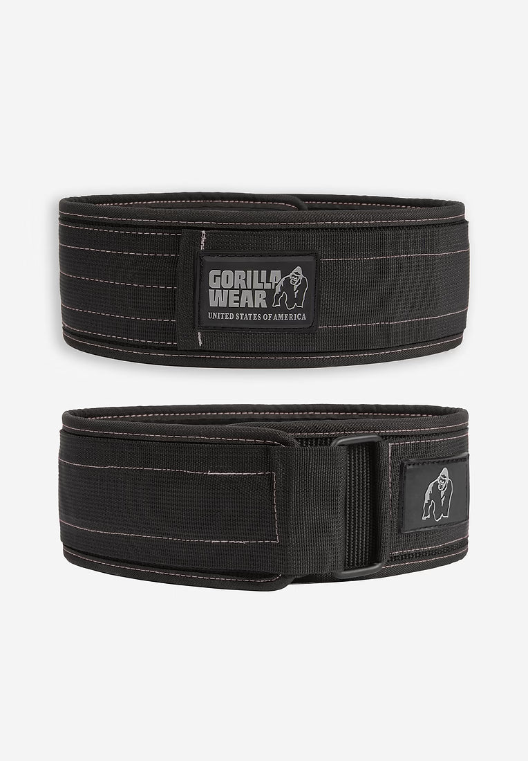Gorilla Wear 4 Inch Nylon Lifting Belt - Schwarz/Grau