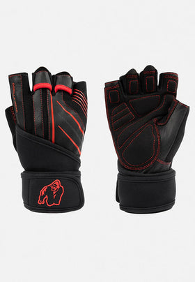 Gorilla Wear Dallas Wrist Wraps Gloves 2.0 - Schwarz/Rot