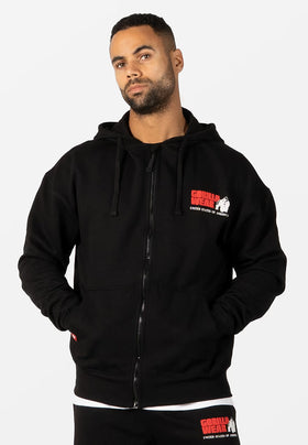 Gorilla Wear Classic Oversized Zipped Hoodie - Schwarz