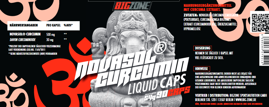 Big Zone NovaSol Curcumin - 90 Liquid Kapseln