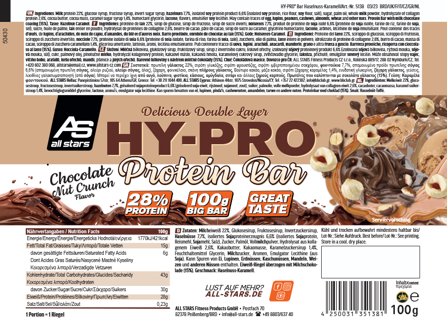 All Stars HY-PRO Bar - 100g