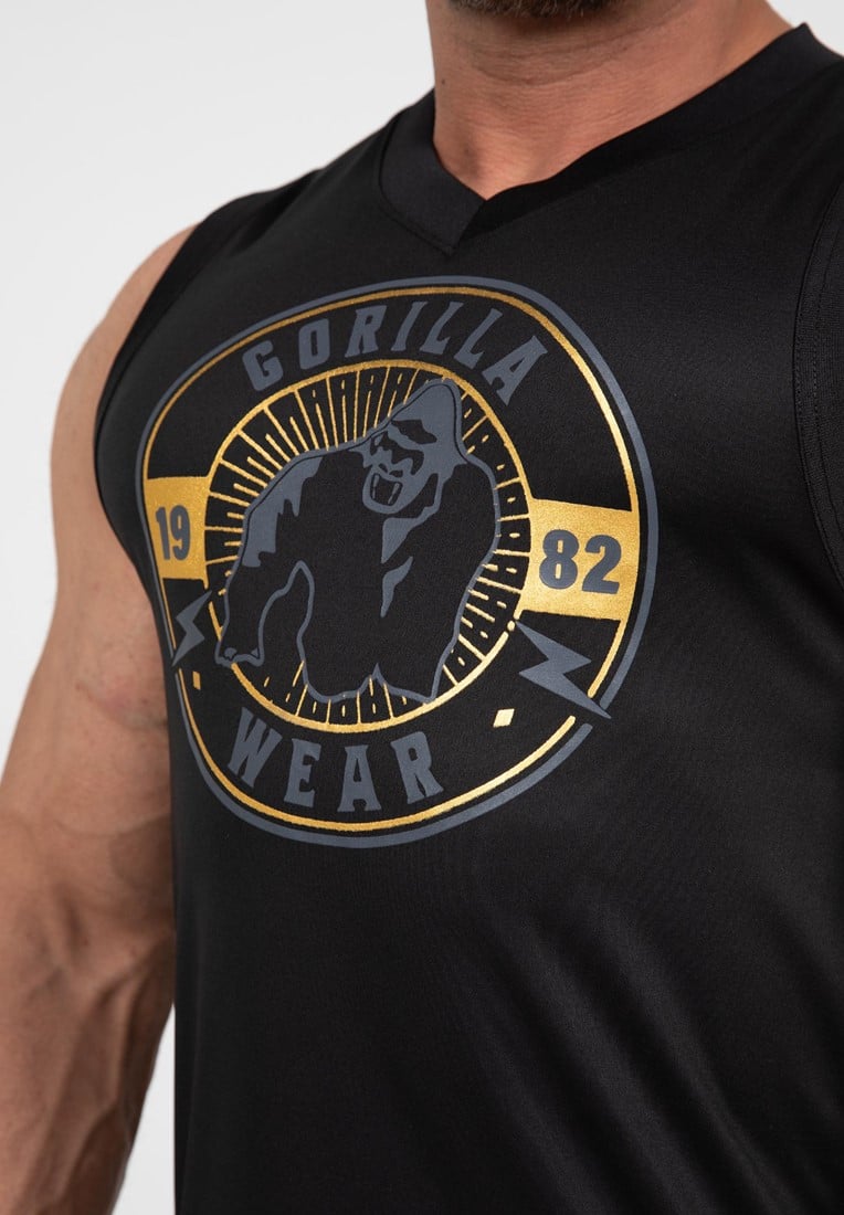 Gorilla Wear Orlando Jersey Tank Top - Schwarz/Gold