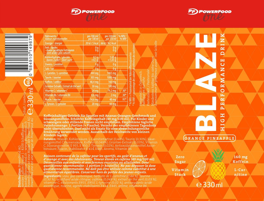 Blaze High Performance Drink 330ml