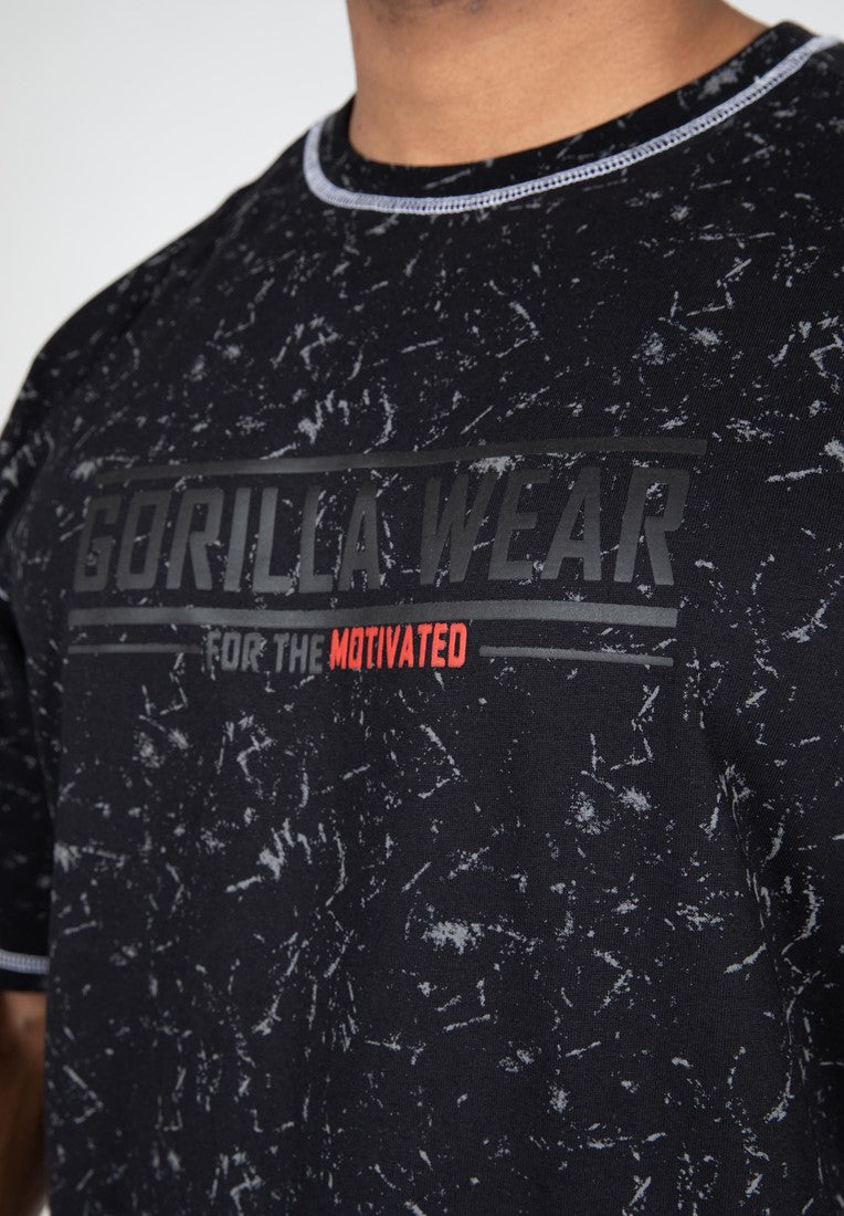 Gorilla Wear Saginaw Oversized T-Shirt - Schwarz Meliert