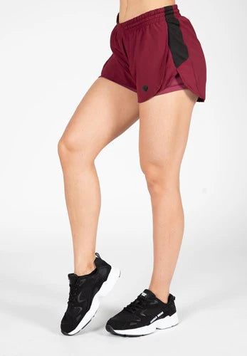 Gorilla Wear Salina 2- IN 1 Shorts - Burgundy