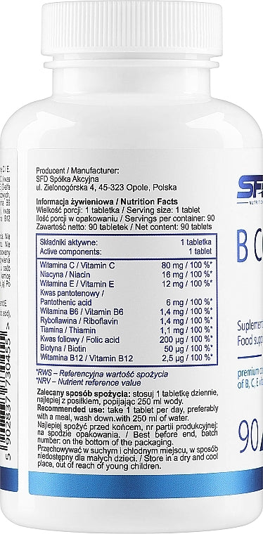 SFD Nutrition B Complex - 90 Tabletten