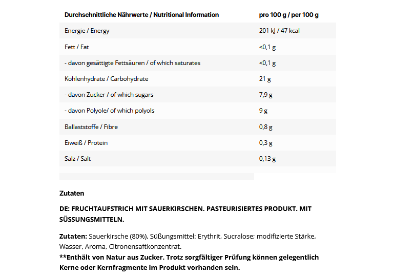 Inlead Fruit Spread - Sour Cherry