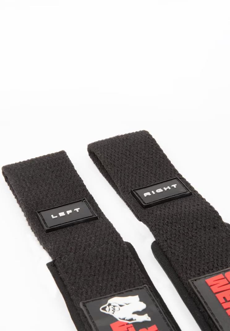 Gorilla Wear Padded Silicone Lifting Straps - Schwarz