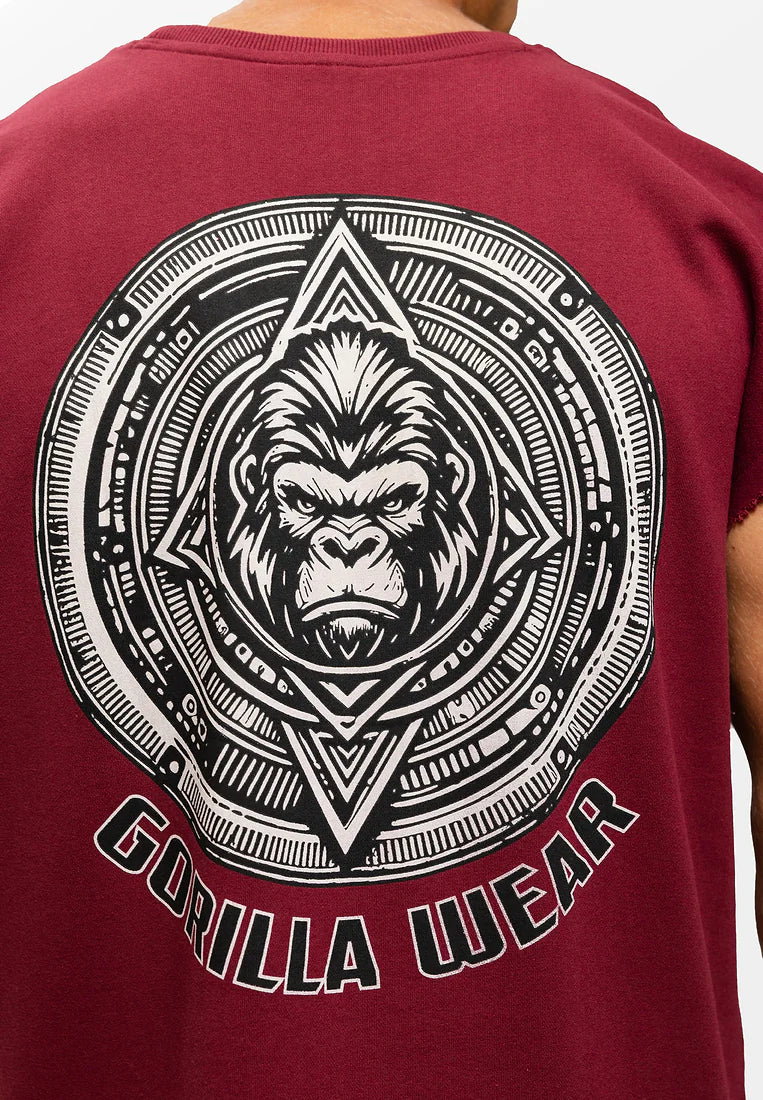 Gorilla Wear Bouse Cut Off Tank Top - Bordeaux