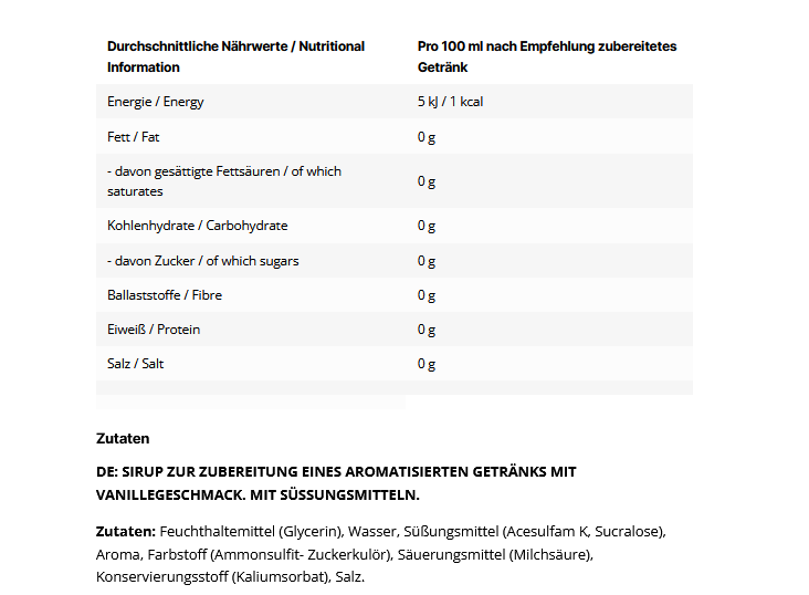 Inlead Barista Syrup - Vanilla