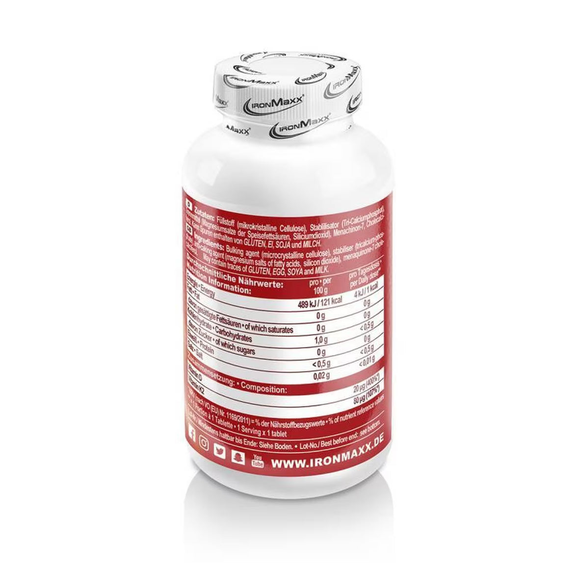 IronMaxx Vitamin D3+K2 - 150 Kapseln