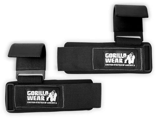 Gorilla Wear Weight Lifting Hooks - Schwarz/Weiss