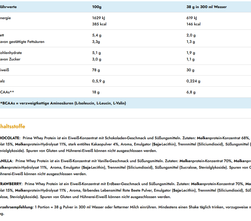 Z Konzept Prime Whey Protein - Chocolate