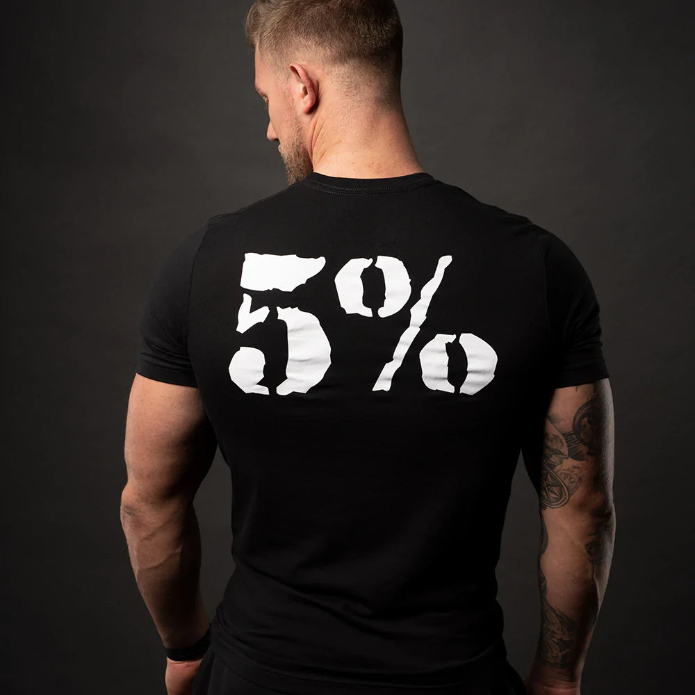 5% Nutrition Rolls Rich T-Shirt - Schwarz/Weiss