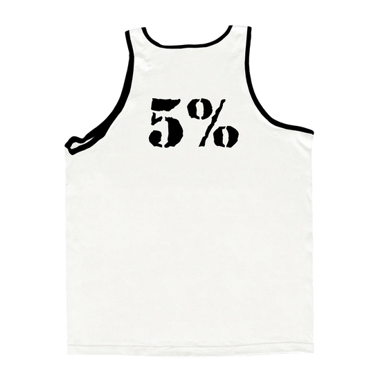 5% Nutrition Rolls Rich Tank Top - Weiss