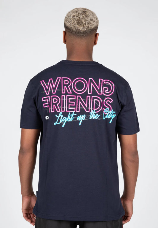 Wrong Friends Light Up The City T-Shirt - Navy
