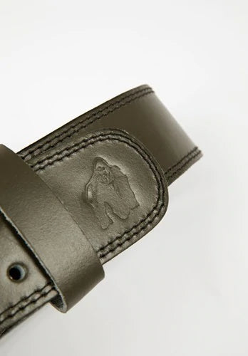 Gorilla Wear 4 Inch Padded Leather Belt - Armee Grün