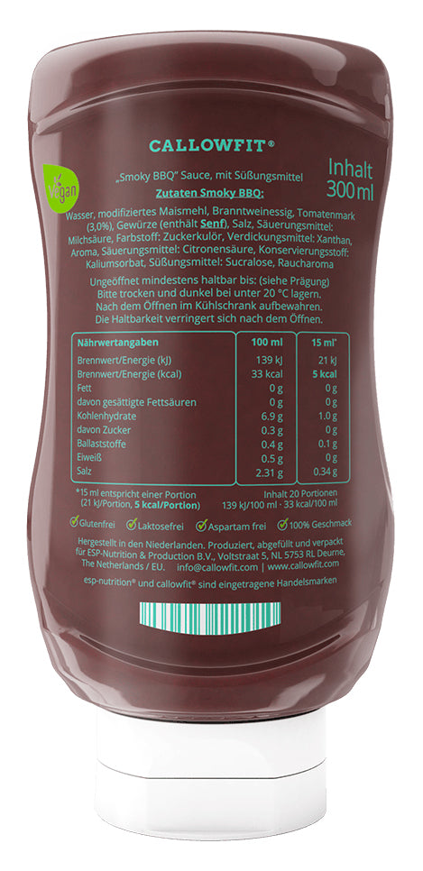 Callowfit Smokey BBQ Style Sauce 300ml
