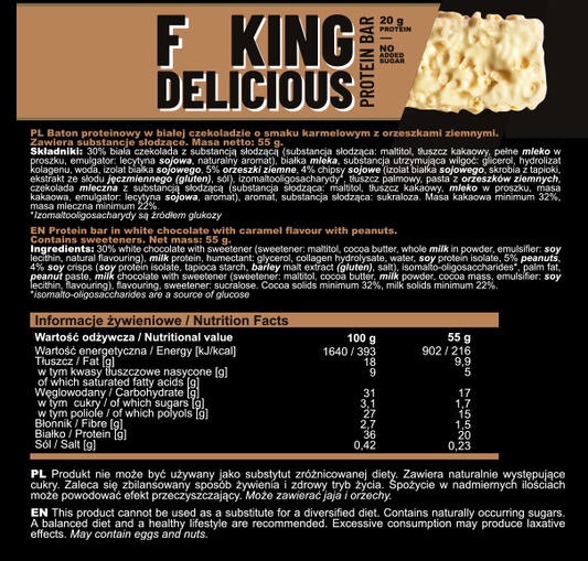 All Nutrition Delicious Protein Bar Caramel Peanut 55g