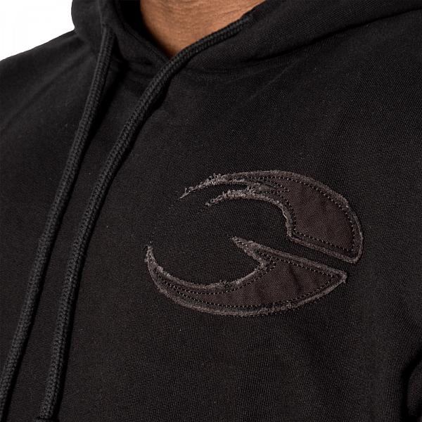 GASP Distressed Hood - Schwarz