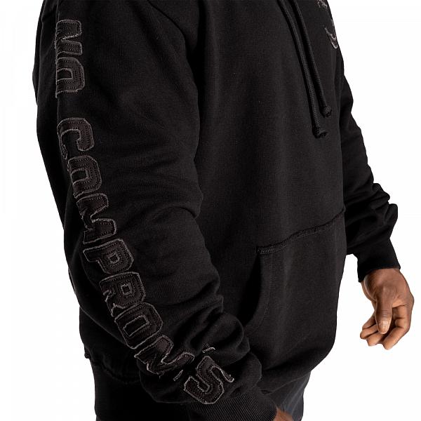 GASP Distressed Hood - Schwarz