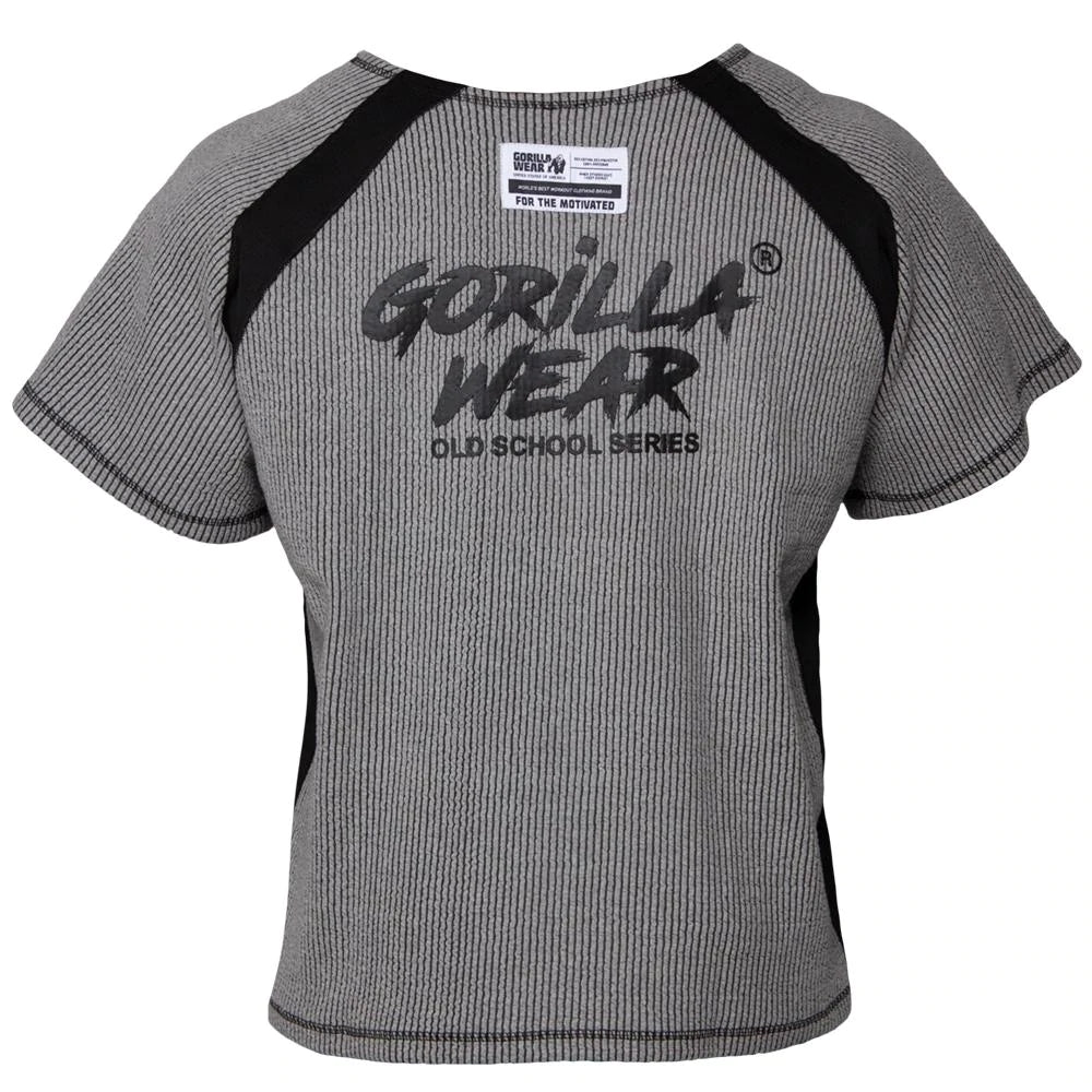 Gorilla Wear Augustine Old School Work Out Top - Grau/Schwarz