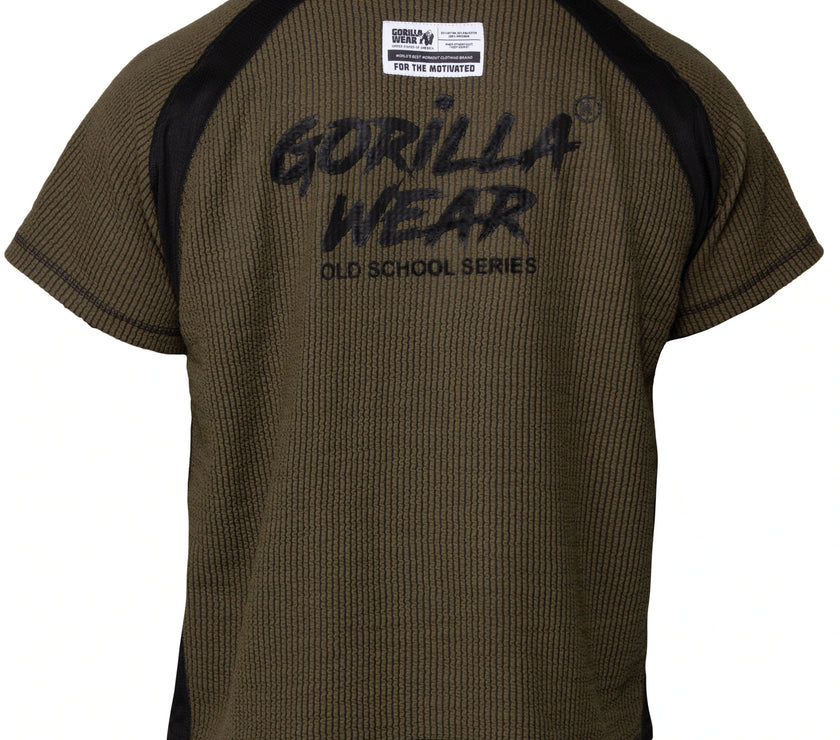 Gorilla Wear Augustine Old School Work Out Top - Armee Grün/Schwarz