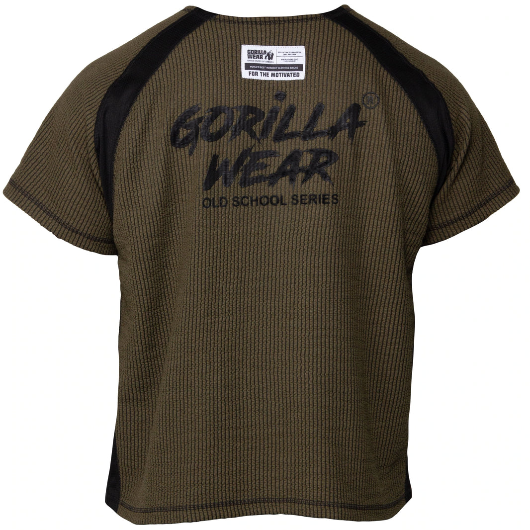 Gorilla Wear Augustine Old School Work Out Top - Armee Grün/Schwarz