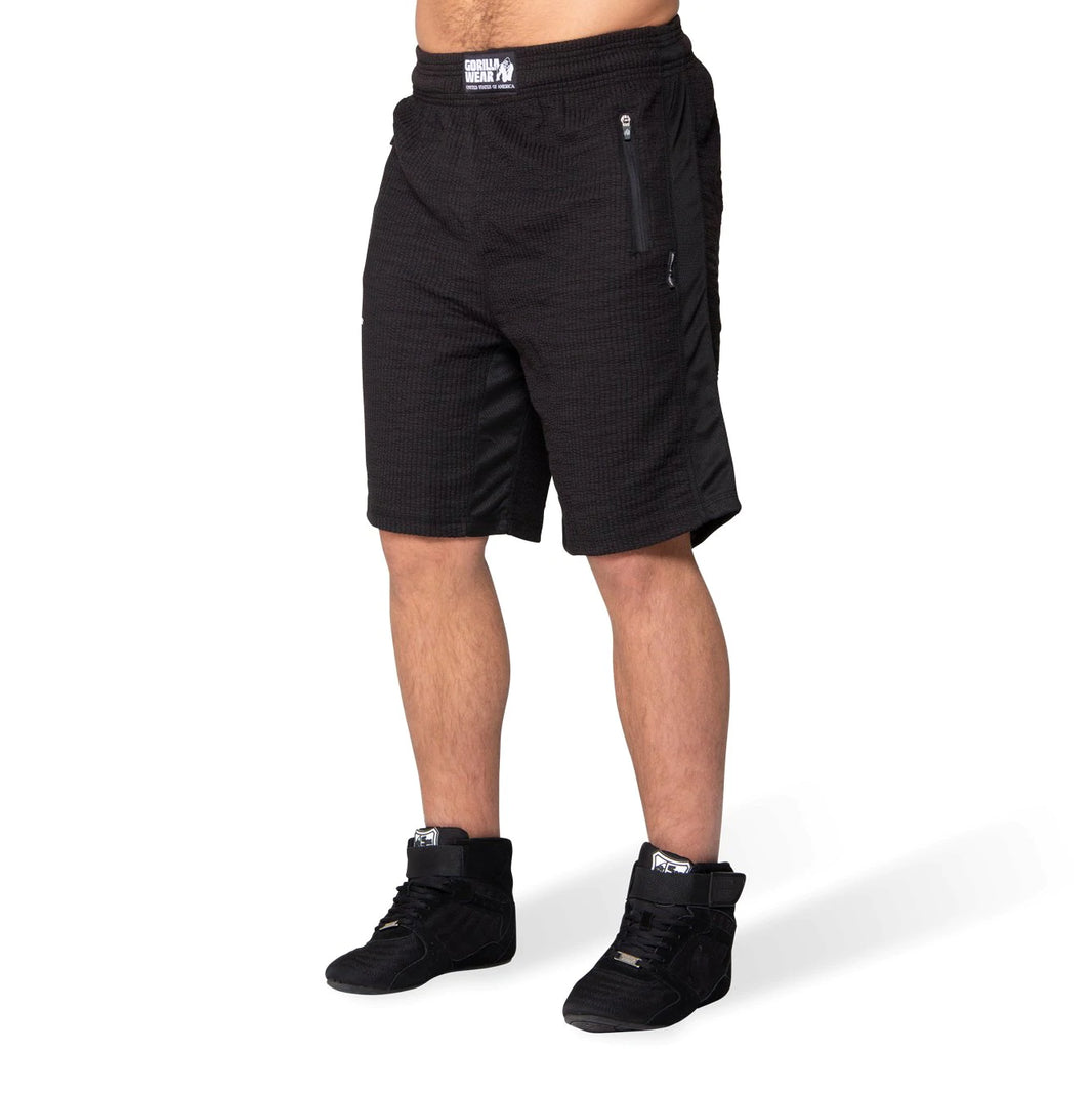 Gorilla Wear Augustine Old School Shorts - Schwarz/Weiss