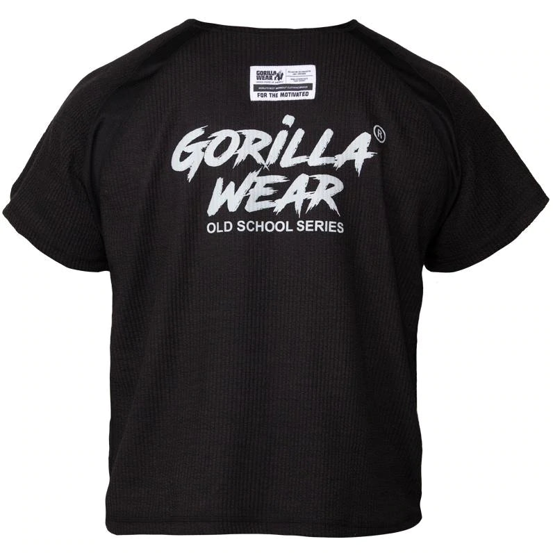 Gorilla Wear Augustine Old School Work Out Top - Schwarz/Weiss