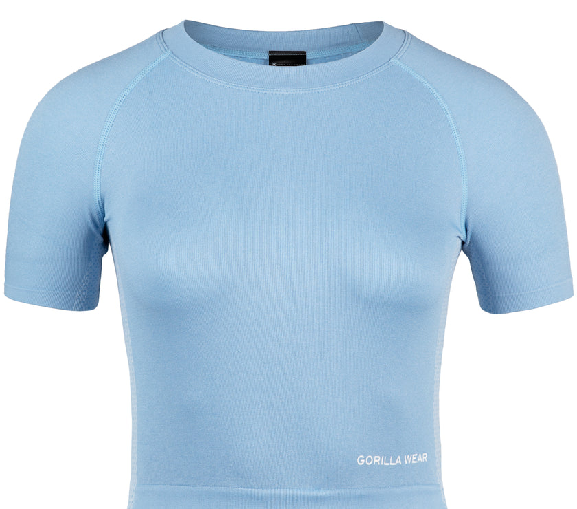 Gorilla Wear Selah Seamless Crop Top - Hellblau